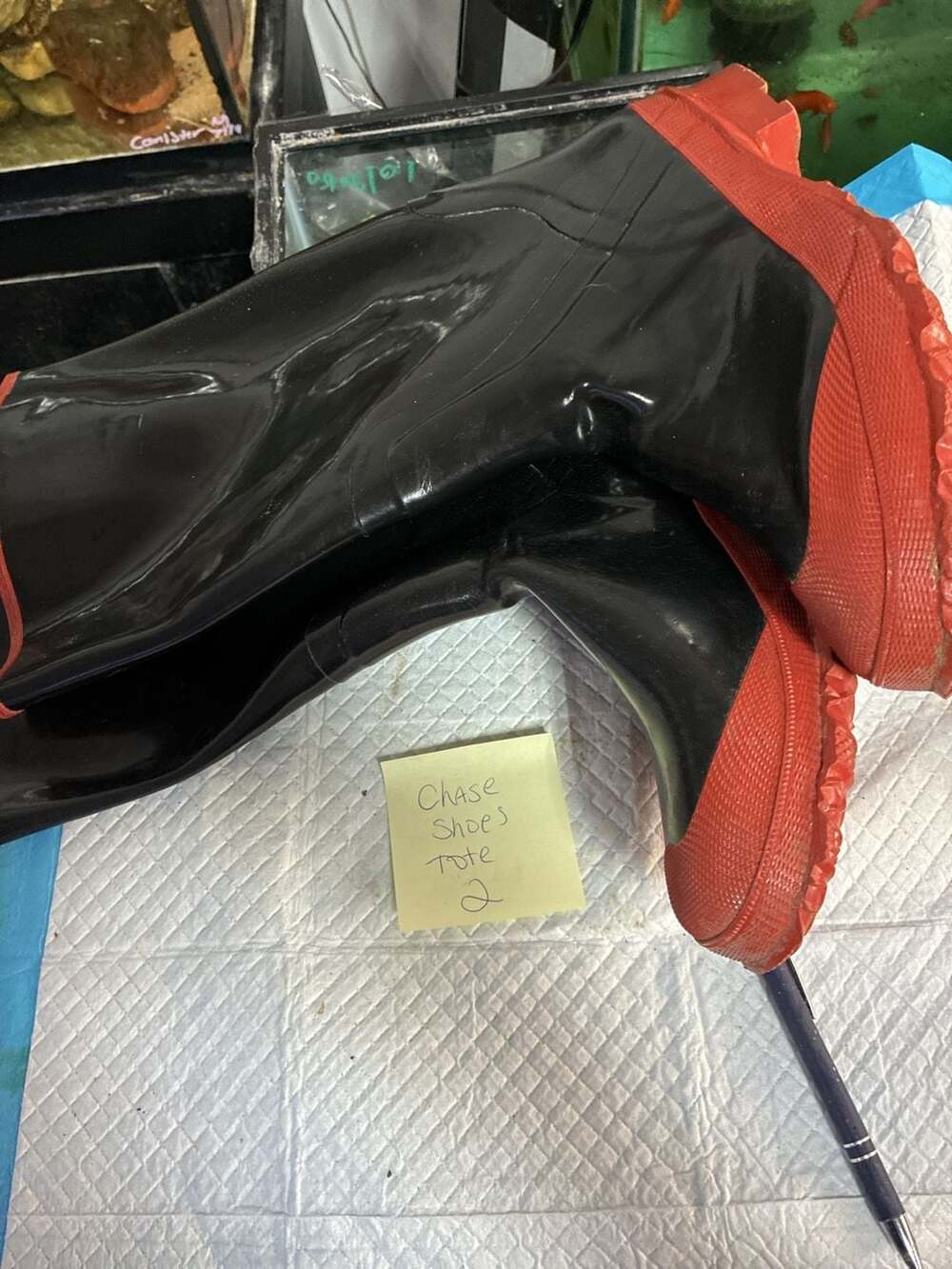 CLC Custom Leathercraft R21008 Red Sole Rubber Rain Boots with Steel Shank